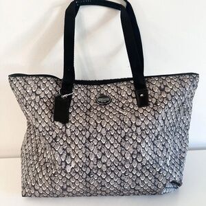 COACH- Ocelot Weekender Snake Print Fabric Tote